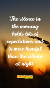 Read more about the article The silence in…