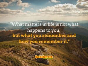 Read more about the article What matters in life is