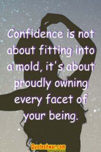 Read more about the article Confidence is not about…