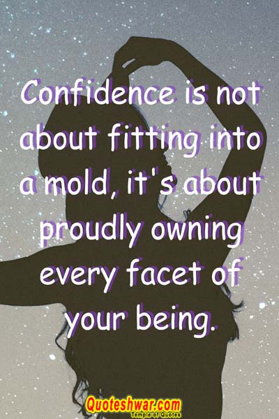 women motivational quotes confidence is not