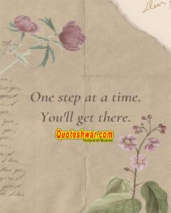 Read more about the article One step at a….