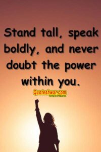 Read more about the article Stand Tall, speak…